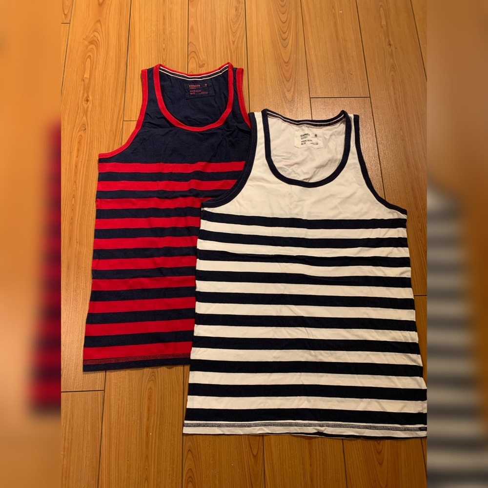 EXPRESS MENS STRIPED JERSEY TANK